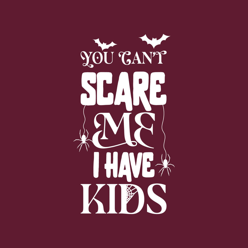 Vinyl Wall Art Decal - You Can't Scare Me I Have Kids - 24" x 20" - Spiders Design Seasonal Halloween Quote Sticker For Entryway Storefront Office Living Room Scary Spooky Decor 1