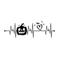 Vinyl Wall Art Decal - Heart Bit Halloween - 33. Scary Pumpkin Face Seasonal Quote Sticker For Entryway Storefront Office Living Room Horror Spooky Decor 1