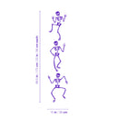 Vinyl Wall Art Decal - Set Of 3 Skeleton - 68.5" x 15" - Seasonal Halloween Quote Sticker For Entryway Storefront Office Living Room Scary Spooky Decor 1