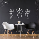 Vinyl Wall Art Decal - Set Of 3 Skeleton - 68.5" x 15" - Seasonal Halloween Quote Sticker For Entryway Storefront Office Living Room Scary Spooky Decor 3