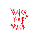 Vinyl Wall Art Decal - Watch Your Back - 9" x 8" -  Seasonal Halloween Quote Sticker For Home Bathroom Mirror Office Entryway Living Room Scary Spooky Decor 1