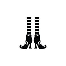 Vinyl Wall Art Decal - Witch Feet - 24" x 20" - Trendy Funny Cool Halloween Season Design Sticker For Home Living Room Windows Entry Hall Doors Storefront Coffee Shop School Spooky Decor 1