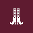 Vinyl Wall Art Decal - Witch Feet - 24" x 20" - Trendy Funny Cool Halloween Season Design Sticker For Home Living Room Windows Entry Hall Doors Storefront Coffee Shop School Spooky Decor 1