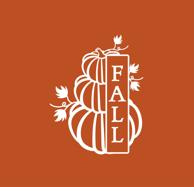 Vinyl Wall Art Decal - Fall - 22" x 17" - Trendy Cool Halloween Pumpkin Design Season  Sticker For Home Windows Living Room Entry Doors Storefront Coffee Shop School Spooky Decor 1