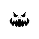 Vinyl Wall Art Decal - Pumpkin Face - Ghost Design Seasonal Halloween Quote Sticker For Entryway Storefront Office Window Living Room Scary Spooky Decor 1