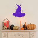 Vinyl Wall Art Decal - Witch Black Hat - 16" x 15" - Trendy Funny Halloween Cool Hat Design Sticker For Home Living Room Windows Doors Storefront Office Coffee Shop Spooky Decor 2