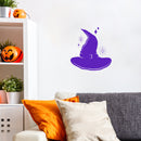 Vinyl Wall Art Decal - Witch Black Hat - 16" x 15" - Trendy Funny Halloween Cool Hat Design Sticker For Home Living Room Windows Doors Storefront Office Coffee Shop Spooky Decor 3
