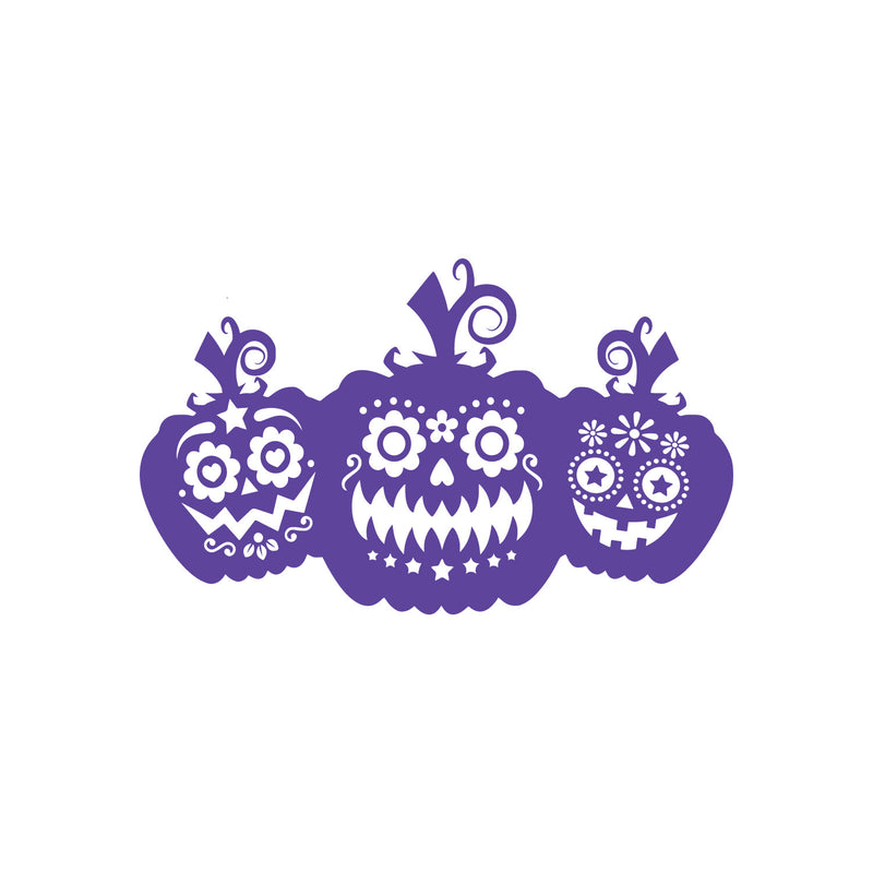 Vinyl Wall Art Decal - Pumpkins - Trendy Cool Funny Halloween Season Design Sticker For Home Family Room Windows Entry Hall Doors Storefront Coffee Shop School Spooky Decor 5