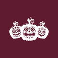 Vinyl Wall Art Decal - Pumpkins - 18" x 30" - Trendy Cool Funny Halloween Season Design Sticker For Home Family Room Windows Entry Hall Doors Storefront Coffee Shop School Spooky Decor 1