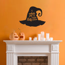 Vinyl Wall Art Decal - I Witch You A Happy Halloween - 16.5" x 22" - Hat Design Seasonal Halloween Quote Sticker For Entryway Storefront Office Living Room Scary Spooky Decor 2