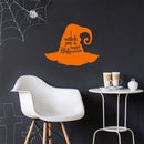 Vinyl Wall Art Decal - I Witch You A Happy Halloween - 16.5" x 22" - Hat Design Seasonal Halloween Quote Sticker For Entryway Storefront Office Living Room Scary Spooky Decor 3