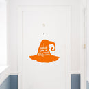 Vinyl Wall Art Decal - I Witch You A Happy Halloween - 16.5" x 22" - Hat Design Seasonal Halloween Quote Sticker For Entryway Storefront Office Living Room Scary Spooky Decor 2