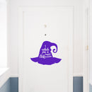 Vinyl Wall Art Decal - I Witch You A Happy Halloween - 16.5" x 22" - Hat Design Seasonal Halloween Quote Sticker For Entryway Storefront Office Living Room Scary Spooky Decor 2