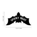 Vinyl Wall Art Decal - Spooky Night - 13" x 25" - Bat Design Seasonal Halloween Quote Sticker For Entryway Storefront Office Living Room Scary Spooky Decor 4
