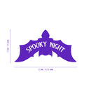 Vinyl Wall Art Decal - Spooky Night - 13" x 25" - Bat Design Seasonal Halloween Quote Sticker For Entryway Storefront Office Living Room Scary Spooky Decor 4