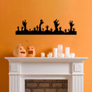 Vinyl Wall Art Decal - Zombie Hands Graveyard - 9" x 35" - Trendy Spooky Cool Halloween Season Design Sticker For Home Living Room Windows Entry Doors Storefront Coffee Shop School Decor 2