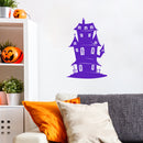 Vinyl Wall Art Decal - Haunted House - 25" x 17" - Spooky Mansion Design Seasonal Halloween Quote Sticker For Entryway Storefront Office Living Room Scary Spooky Decor 3
