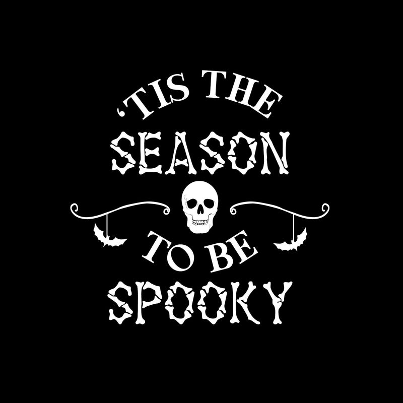 Vinyl Wall Art Decal - Tis This Season To Be Spooky  - 20" x 20" - Skull Design Seasonal Halloween Quote Sticker For Entryway Storefront Office Living Room Scary Spooky Decor 1