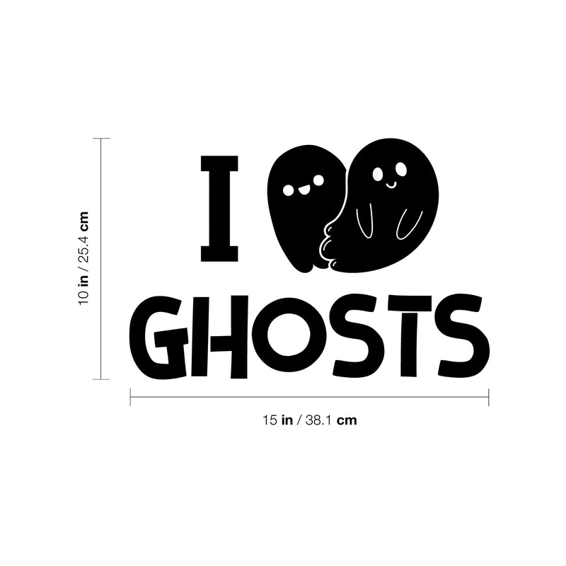 Vinyl Wall Art Decal - I Feel Ghost - 10" x 15" - Heart Design Seasonal Halloween Quote Sticker For Entryway Storefront Office Living Room Cute Spooky Decor 4