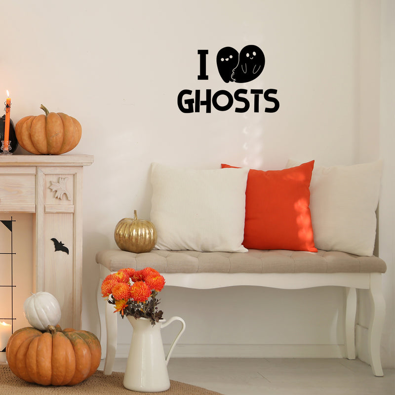 Vinyl Wall Art Decal - I Feel Ghost - 10" x 15" - Heart Design Seasonal Halloween Quote Sticker For Entryway Storefront Office Living Room Cute Spooky Decor 3