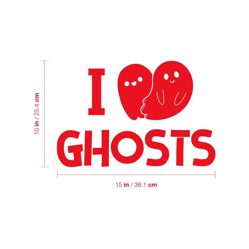 Vinyl Wall Art Decal - I Feel Ghost - 10" x 15" - Heart Design Seasonal Halloween Quote Sticker For Entryway Storefront Office Living Room Cute Spooky Decor 4