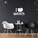 Vinyl Wall Art Decal - I Feel Ghost - 10" x 15" - Heart Design Seasonal Halloween Quote Sticker For Entryway Storefront Office Living Room Cute Spooky Decor 2