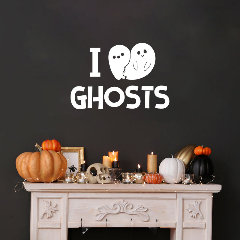 Vinyl Wall Art Decal - I Feel Ghost - 10" x 15" - Heart Design Seasonal Halloween Quote Sticker For Entryway Storefront Office Living Room Cute Spooky Decor 3