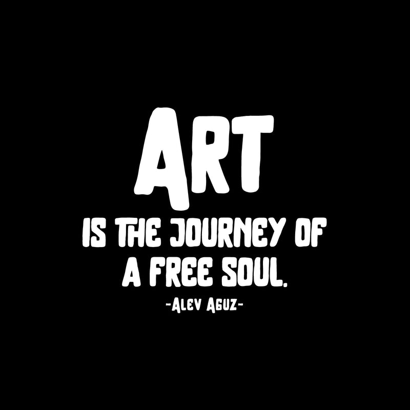 Vinyl Wall Art Decal - Art Is The Journey Of Free Soul - 12.5" x 15" - Trendy Inspirational Positive Vibes Quote Sticker For Home Kids Bedroom Playroom Office School Coffee Shop Decor 1