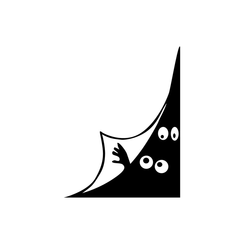 Vinyl Wall Art Decal - Little Monster Cartoon - 26" x 20" - Trendy Spooky Lovely Halloween Season Design Sticker For Home Windows Entry Doors Storefront Coffee Shop School Decor 1