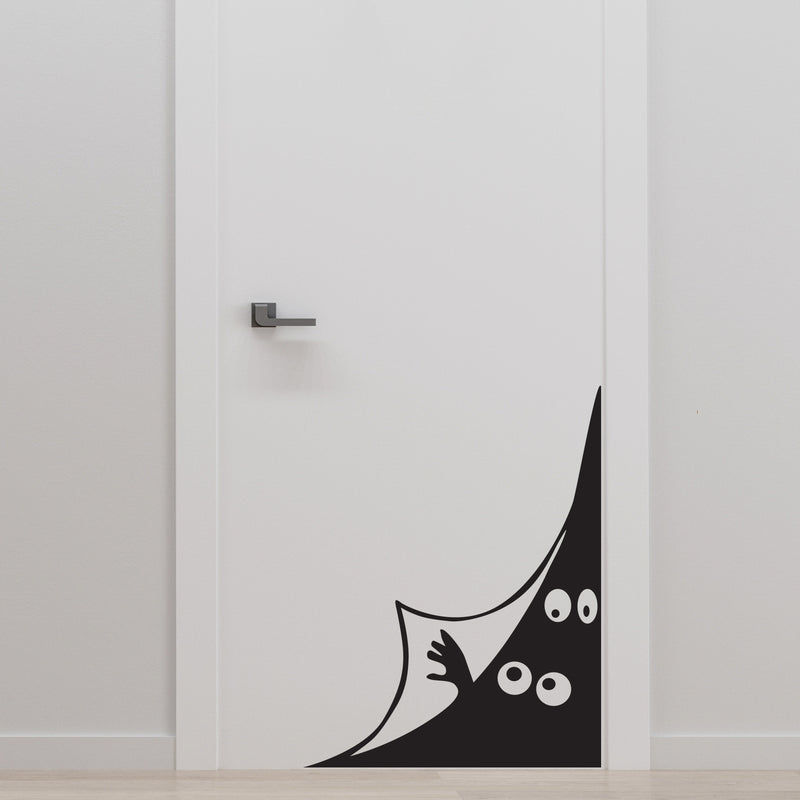 Vinyl Wall Art Decal - Little Monster Cartoon - 26" x 20" - Trendy Spooky Lovely Halloween Season Design Sticker For Home Windows Entry Doors Storefront Coffee Shop School Decor 2