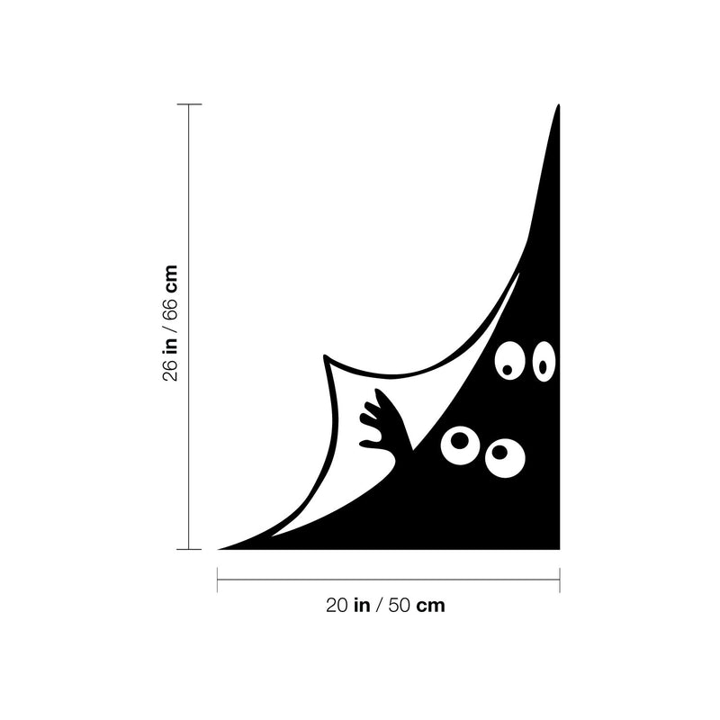 Vinyl Wall Art Decal - Little Monster Cartoon - 26" x 20" - Trendy Spooky Lovely Halloween Season Design Sticker For Home Windows Entry Doors Storefront Coffee Shop School Decor 4