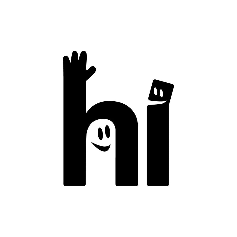 Vinyl Wall Art Decal - Hi Face - 14.5" x 12" - Trendy Inspirational Educational Back to School Design Sticker For Classroom Kids Room Home Kindergarten Funny Playroom Preschool Decor 1