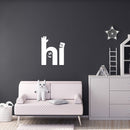 Vinyl Wall Art Decal - Hi Face - 14.5" x 12" - Trendy Inspirational Educational Back to School Design Sticker For Classroom Kids Room Home Kindergarten Funny Playroom Preschool Decor 3