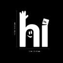 Vinyl Wall Art Decal - Hi Face - 14.5" x 12" - Trendy Inspirational Educational Back to School Design Sticker For Classroom Kids Room Home Kindergarten Funny Playroom Preschool Decor 4