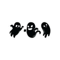 Vinyl Wall Art Decal - Ghost - Seasonal Cute Shape Horror Sticker For Entryway Storefront Office Living Room Kids Room Window School Classroom Scary Spooky Decor 1