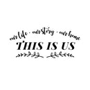 Vinyl Wall Art Decal - Our Life Our Story Our Home This Is Us - 7" x 16" - Modern Inspiring Lovely Quote Sticker For Home Bedroom Family Room Windows Entre Door Coffee Shop Decor 1