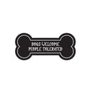 Vinyl Wall Art Decal - Dogs Welcome Humans Tolerated - Modern Inspirational Quote Paw Shape Sticker For Home Vet Office Bedroom Living Room Decor 1