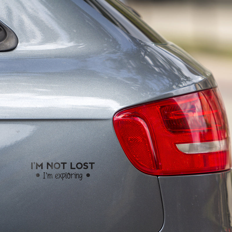Vinyl Wall Art Decal - I'm Not Lost I'm Exploring - Modern Motivational Quote Sticker For Bedroom Mirror Notebooks Laptops Mugs Thermos Car Bumpers Windows Decor 2
