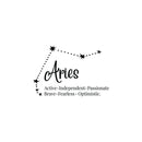 Vinyl Wall Art Decal - Aries - 18" x 27" - Zodiac Constellation Modern Inspirational Astrology Quote Sticker For Home Office Bedroom Closet Mirror Living Room Decor 1