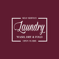 Vinyl Wall Art Decal - Self Service Laundry - 20" x 29" - Trendy Funny Lovely Quote Sticker For Home Bathroom Laundry Room Washing Space Laundry Business Storefront Decor 1