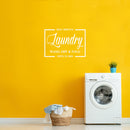 Vinyl Wall Art Decal - Self Service Laundry - 20" x 29" - Trendy Funny Lovely Quote Sticker For Home Bathroom Laundry Room Washing Space Laundry Business Storefront Decor 3
