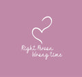 Vinyl Wall Art Decal - Right Person Wrong Time - 15" x 14" - Modern Lovely Inspirational Quote Sticker For Home Couples Bedroom Living Room Coffee Shop Storefront Decor 1