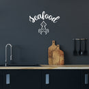 Vinyl Wall Art Decal - Seafood - 16.5" x 21.5" - Modern Inspirational Quote Octopus Design Sticker for Home Kitchen Window Restaurant Storefront Decor 2