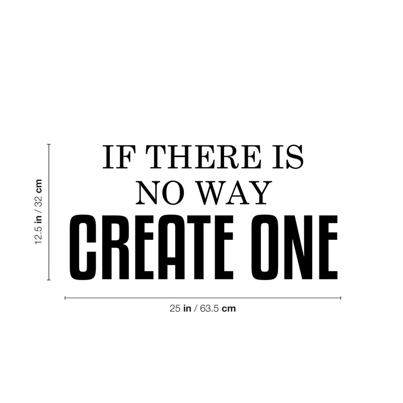 Vinyl Wall Art Decal - If There Is No Way Create One - 10. Modern Inspirational Life Quotes For Home Bedroom Living Room - Positive Work Office Apartment Decoration 4