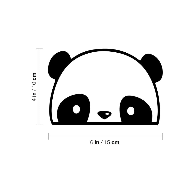 Vinyl Wall Art Decal - Panda - 4" x 6" - Cute Animal Design Quote Bumper Sticker For Car Window Thermos Coffee Mug Luggage Office Notebook Laptop Decor 4