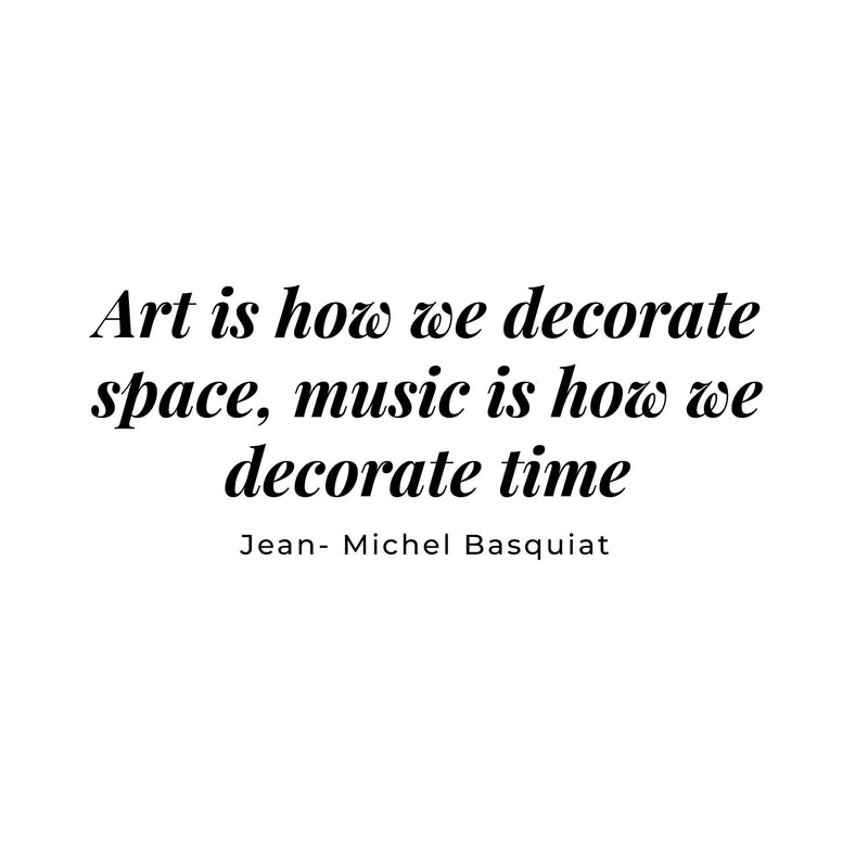 Vinyl Wall Art Decal - Art Is How We Decorate Spaces Music Is How We Decorate Time - 7" x 18" - Lovely Inspirational Quote Sticker For Home Bedroom Living Room Office Coffee Shop Decor 1