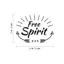 Vinyl Wall Art Decal - Free Spirit - 15" x 20" - Trendy Lovely Inspirational Good Vibes Quote Sticker For Home Bedroom Closet Living Room Boutique Office Coffee Shop Decor 4