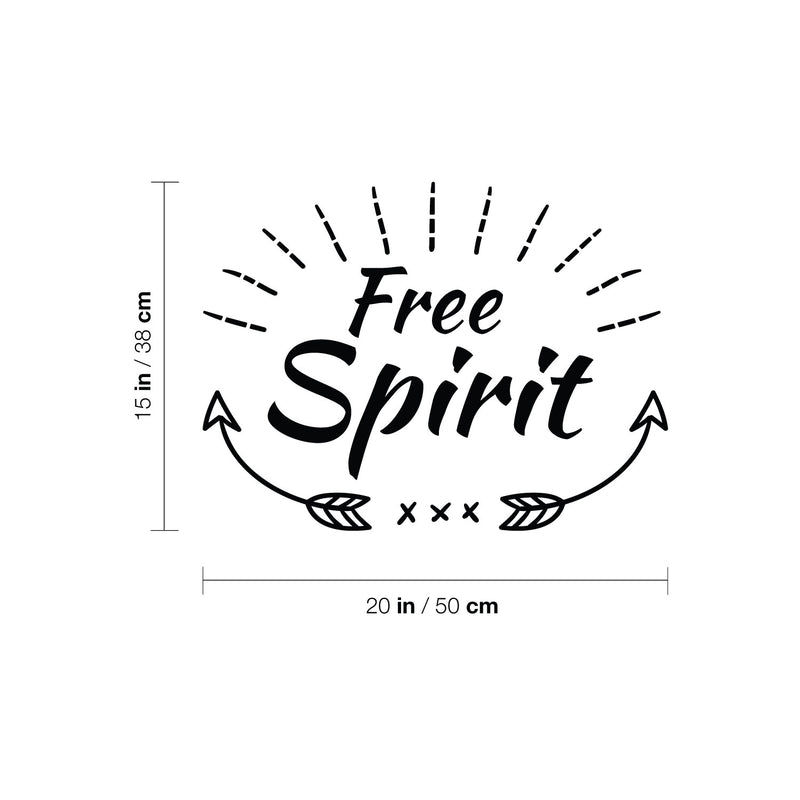 Vinyl Wall Art Decal - Free Spirit - 15" x 20" - Trendy Lovely Inspirational Good Vibes Quote Sticker For Home Bedroom Closet Living Room Boutique Office Coffee Shop Decor 4