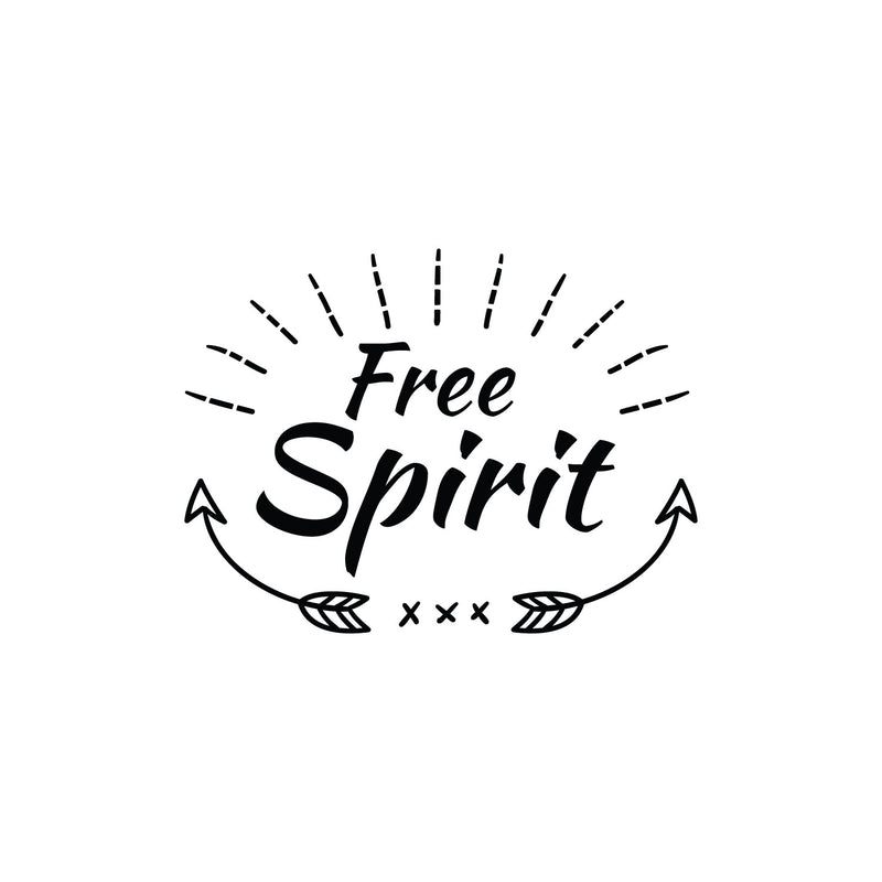 Vinyl Wall Art Decal - Free Spirit - 15" x 20" - Trendy Lovely Inspirational Good Vibes Quote Sticker For Home Bedroom Closet Living Room Boutique Office Coffee Shop Decor 1