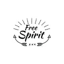 Vinyl Wall Art Decal - Free Spirit - Trendy Lovely Inspirational Good Vibes Quote Sticker For Home Bedroom Closet Living Room Boutique Office Coffee Shop Decor 1